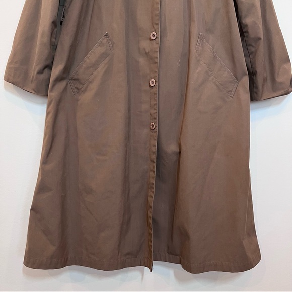 Maxi Full Ankle Length London Fog Long Coat Taupe Womens 16R Removable Liner - Picture 3 of 11